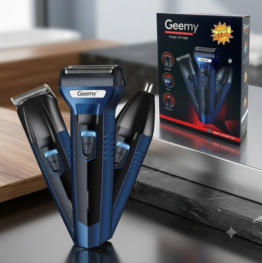 Máquina de Afeitar 3 en 1 Geemy GM-566 Azul